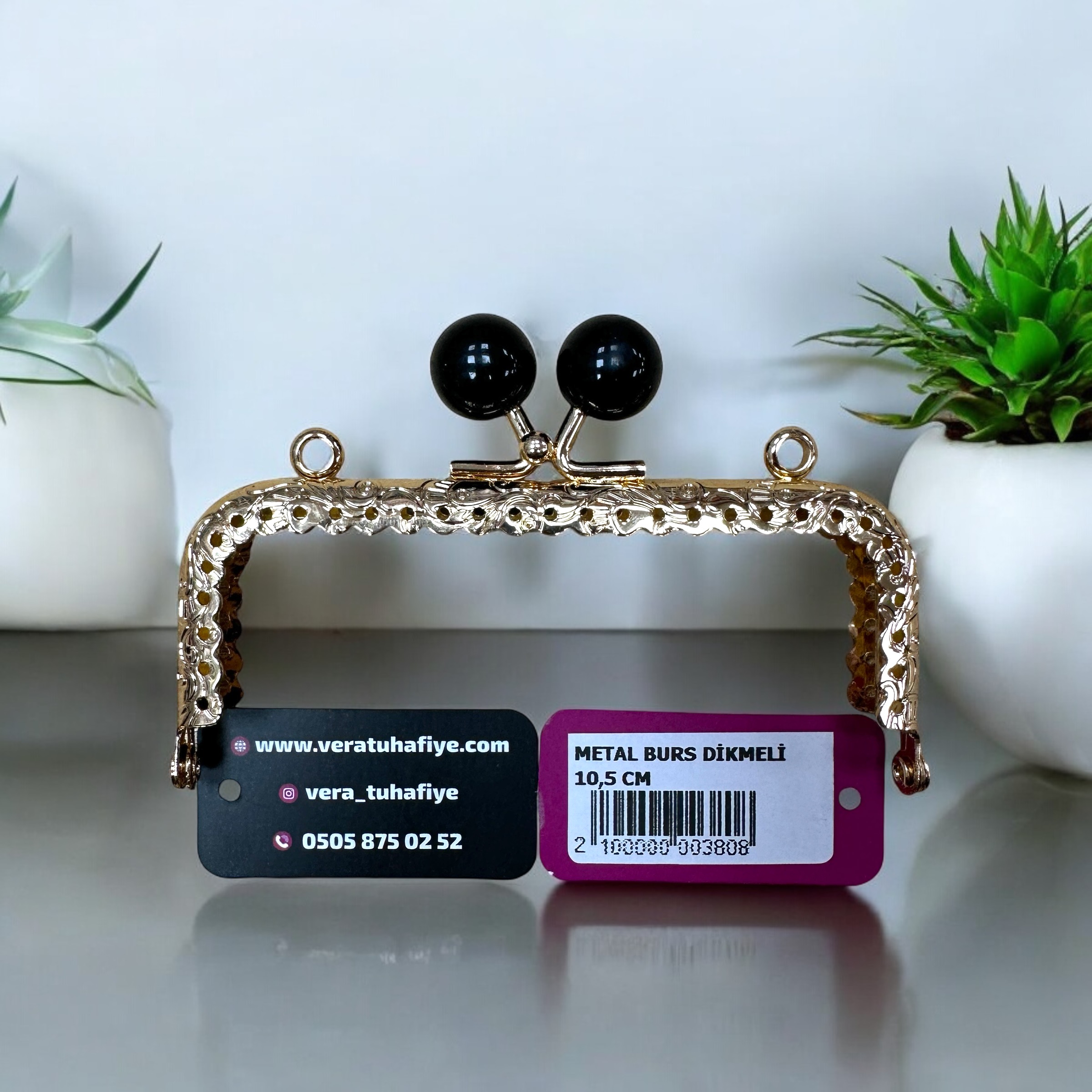 10.5 CM DİKMELİ BURS BONCUKLU